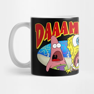 Daaamn!! Patrick And Spongebob Squarepants Mug